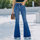 Jeans flare stretch taille haute pour femme