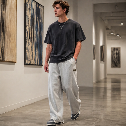 Pantalon de loisirs à cordon pour homme avec poches