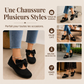 Chaussures plates pour femme en maille à bout carré avec nœud