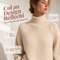 Robe pull en maille col roulé douce pour femme