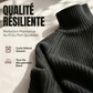 Robe pull en maille col roulé douce pour femme