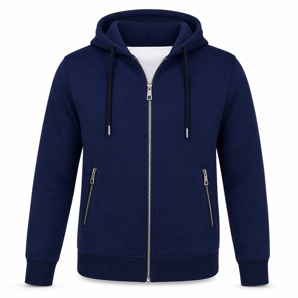 Sweat à capuche premium pour femme avec fermeture éclair sur toute la longueur et poches zippées