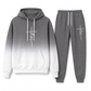 Ensemble survêtement ample pour homme : sweat à capuche à manches longues avec impression numérique 3D et pantalon, adapté pour le printemps et l'automne