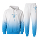 Ensemble survêtement ample pour homme : sweat à capuche à manches longues avec impression numérique 3D et pantalon, adapté pour le printemps et l'automne