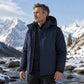 Veste à capuche imperméable doublée de polaire pour homme