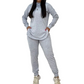Ensemble de survêtement décontracté 2 pièces pour femme, couleur unie