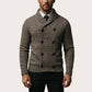 Cardigan en maille pour homme, col châle, double boutonnage