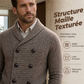 Cardigan en maille pour homme, col châle, double boutonnage