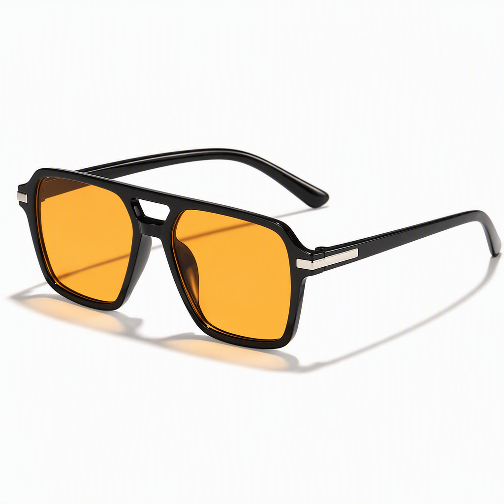 Lunettes de soleil à monture carrée style vintage rétro