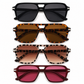 Lunettes de soleil à monture carrée style vintage rétro