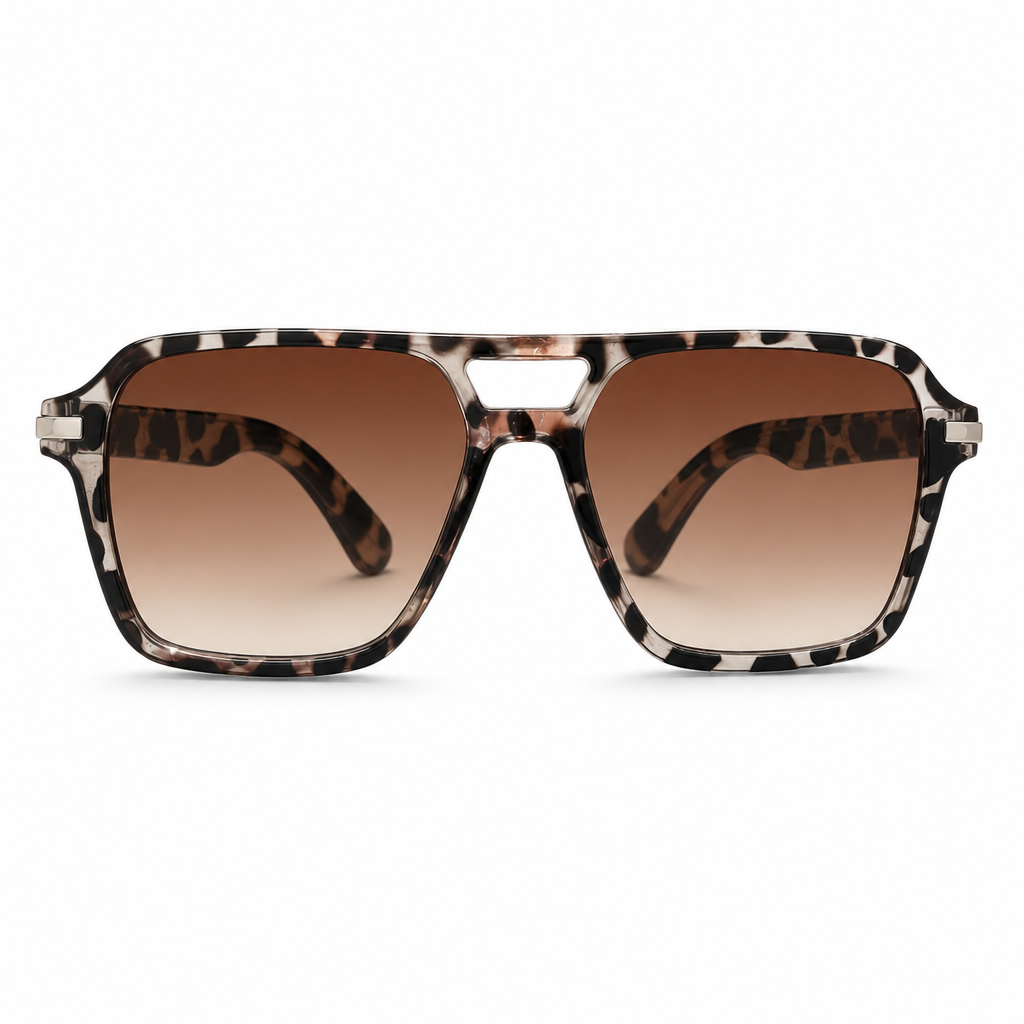Lunettes de soleil à monture carrée style vintage rétro