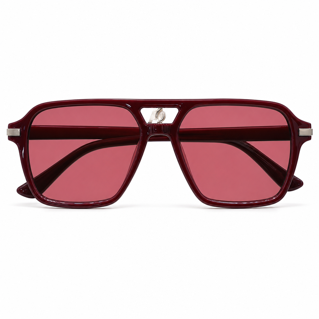 Lunettes de soleil à monture carrée style vintage rétro
