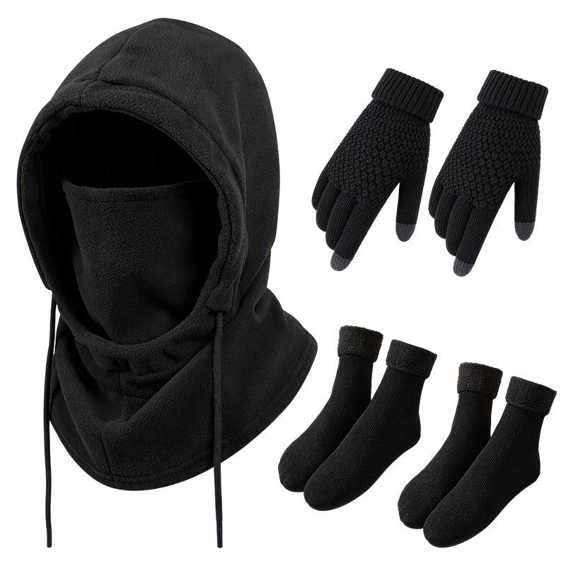 Ensemble cagoule avec gants tactiles et chaussettes
