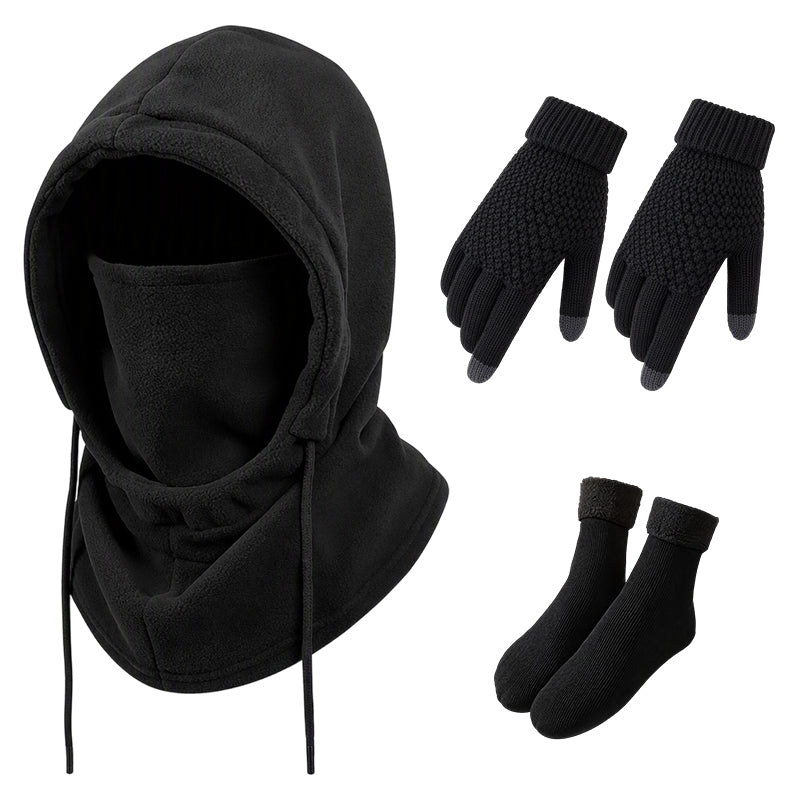 Ensemble cagoule avec gants tactiles et chaussettes