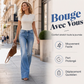Jean flare taille haute décontracté pour femme