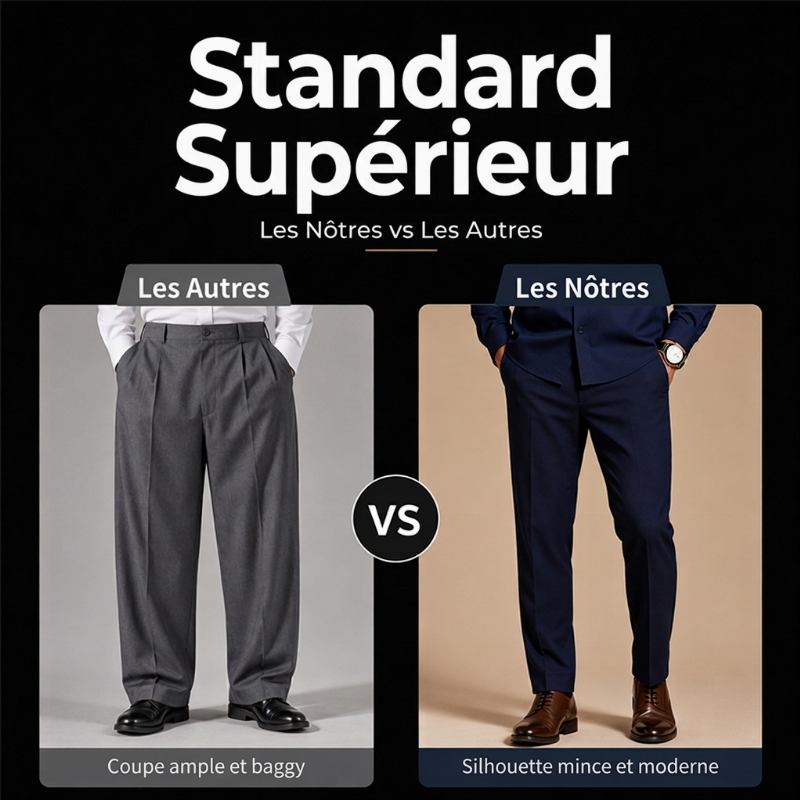 Ensemble deux pièces pour homme : chemise et pantalon en polyester