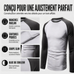 T-shirt à manches longues raglan color-block pour homme