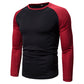 T-shirt à manches longues raglan color-block pour homme