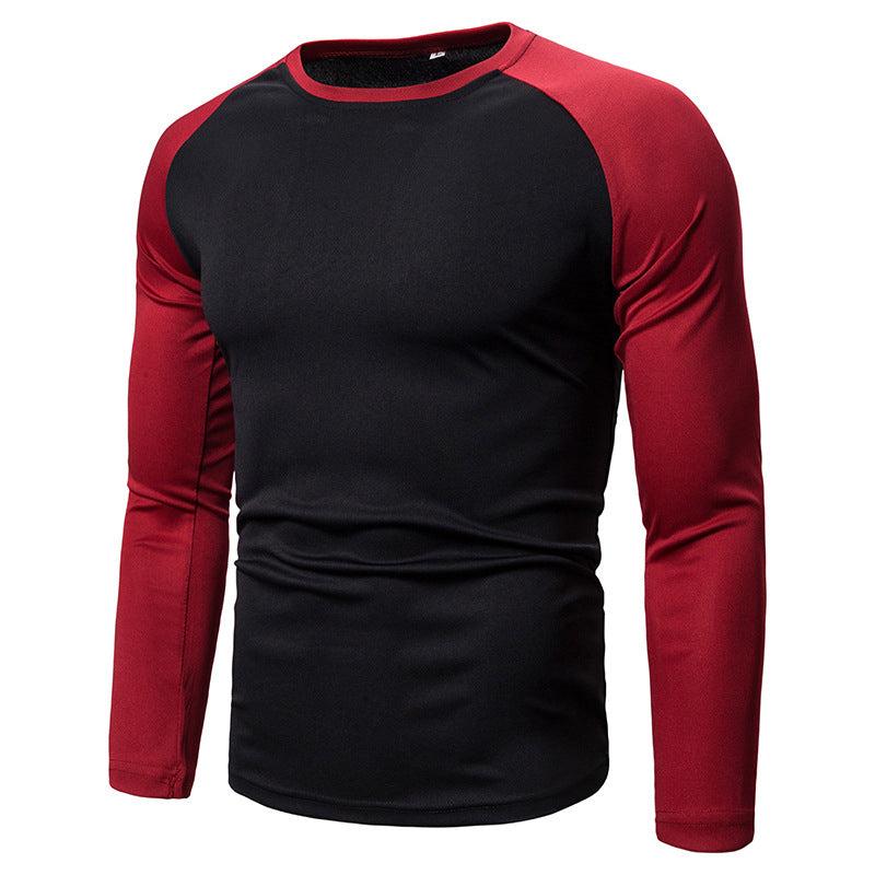 T-shirt à manches longues raglan color-block pour homme