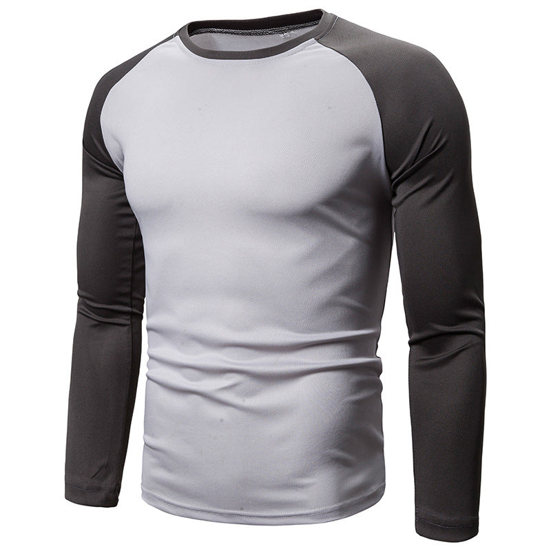 T-shirt à manches longues raglan color-block pour homme