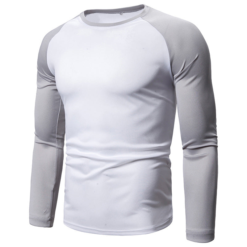 T-shirt à manches longues raglan color-block pour homme