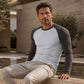 T-shirt à manches longues raglan color-block pour homme