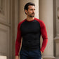 T-shirt à manches longues raglan color-block pour homme