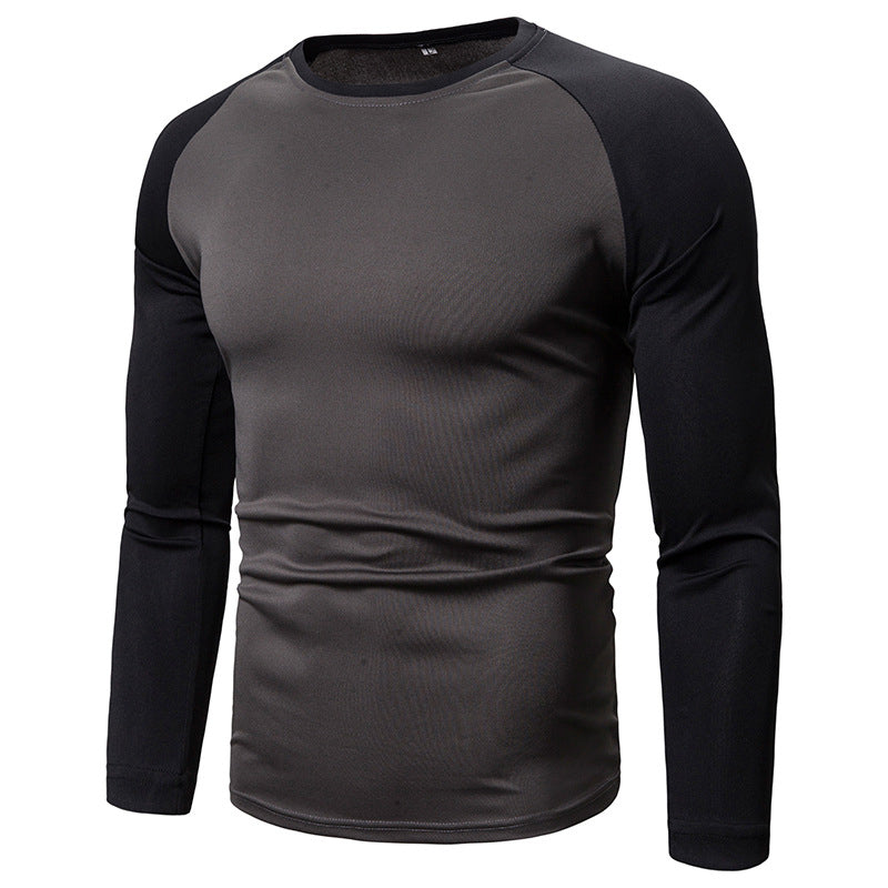T-shirt à manches longues raglan color-block pour homme