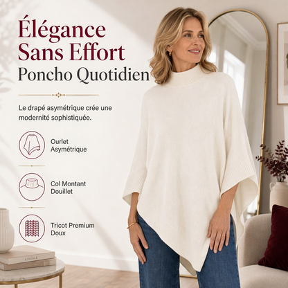 Châle en tricot ample élégant uni pour femme