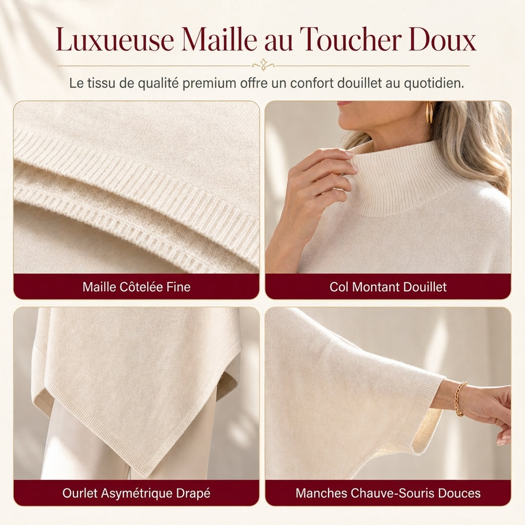Châle en tricot ample élégant uni pour femme