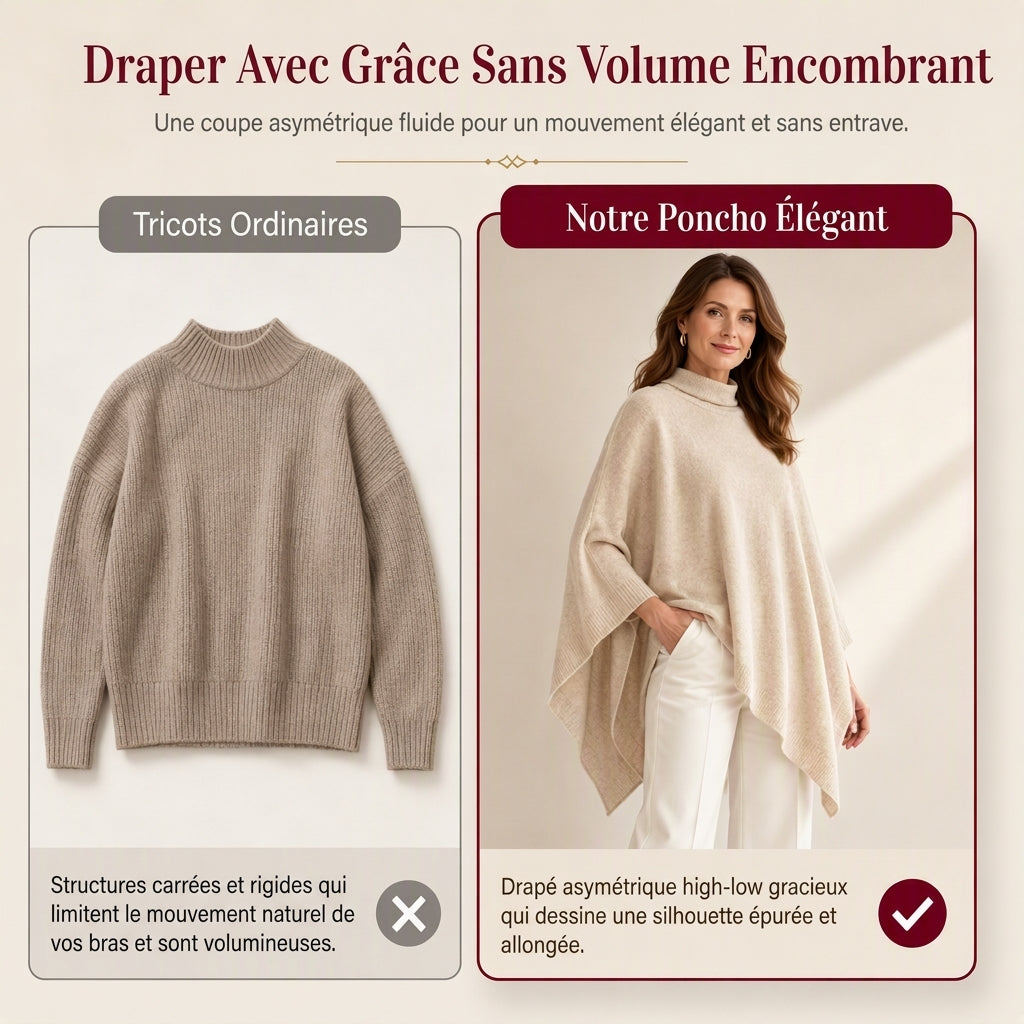 Châle en tricot ample élégant uni pour femme