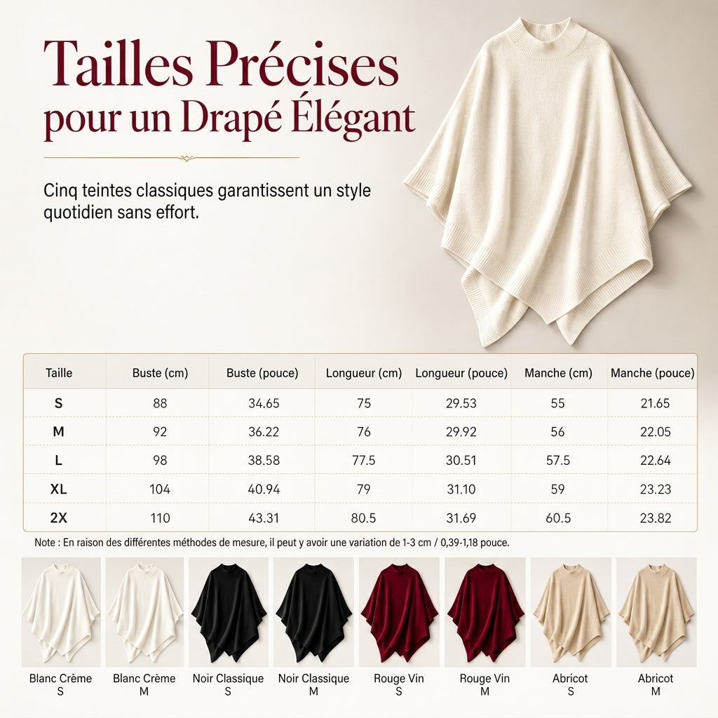 Châle en tricot ample élégant uni pour femme