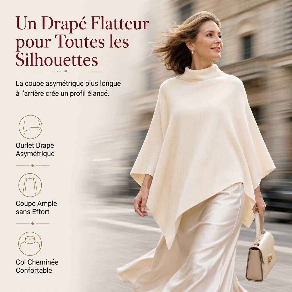 Châle en tricot ample élégant uni pour femme