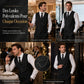 Ensemble de costume de cérémonie 3 pièces coupe ajustée pour homme