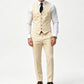 Ensemble de costume de cérémonie 3 pièces coupe ajustée pour homme