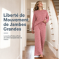 Ensemble décontracté pour femme : haut rayé et pantalon