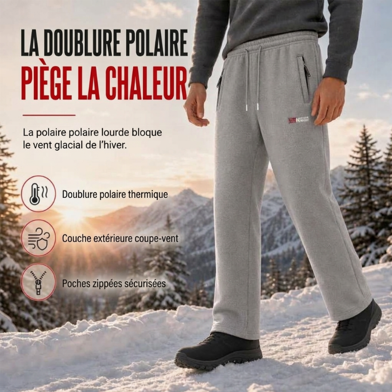 Pantalon en polaire épais et chaud unisexe