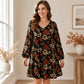 Robe élégante pour femme à imprimé feuille d'érable