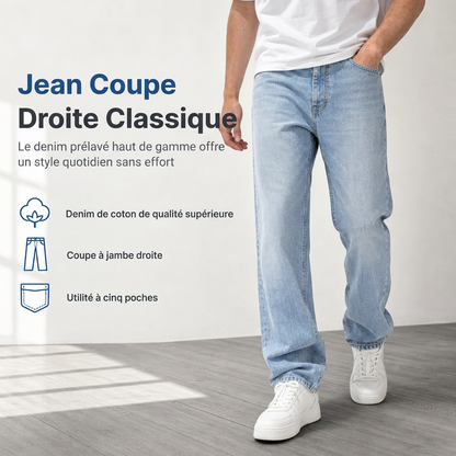 Jean droit classique pour homme
