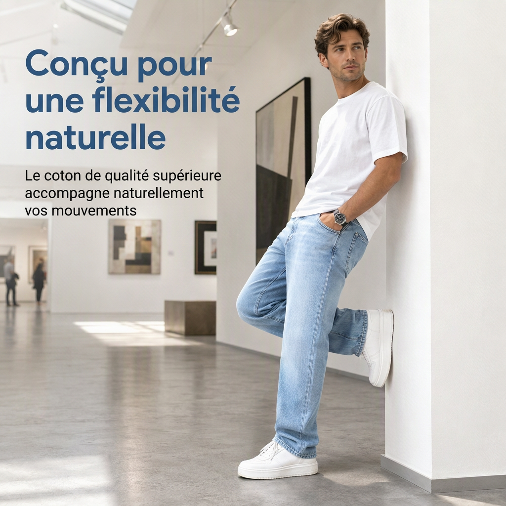 Jean droit classique pour homme