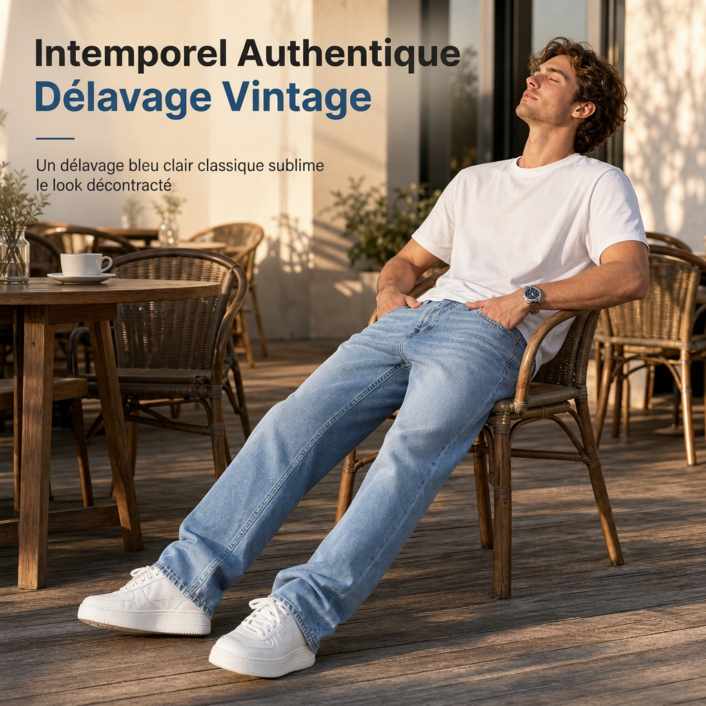 Jean droit classique pour homme