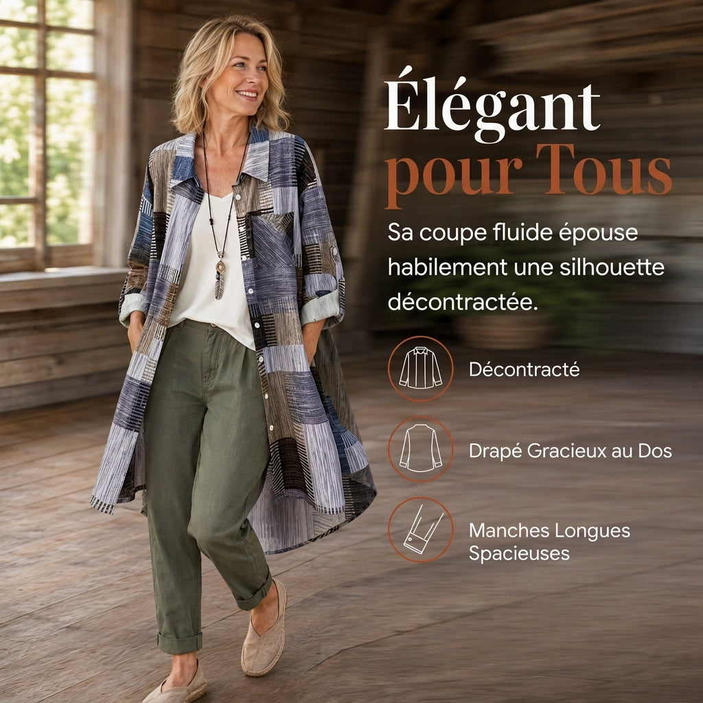 Chemise à manches longues à carreaux, coupe décontractée ample, vêtement d'extérieur grande taille avec protection solaire pour le printemps et l'automne