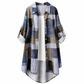 Chemise à manches longues à carreaux, coupe décontractée ample, vêtement d'extérieur grande taille avec protection solaire pour le printemps et l'automne