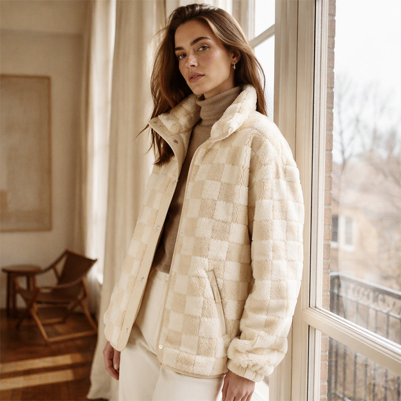 Veste à plaid confortable et chaleureuse