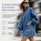 Robe mini en jean oversize à col montant pour femme