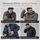 Manteau d'hiver matelassé léger à col montant pour homme