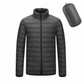 Manteau d'hiver matelassé léger à col montant pour homme