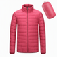 Manteau d'hiver matelassé léger à col montant pour homme