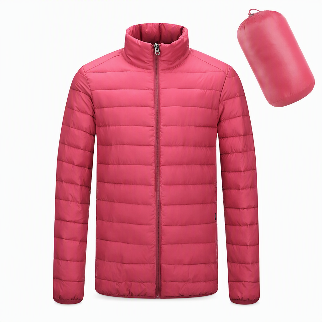 Manteau d'hiver matelassé léger à col montant pour homme