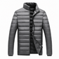 Manteau d'hiver matelassé léger à col montant pour homme